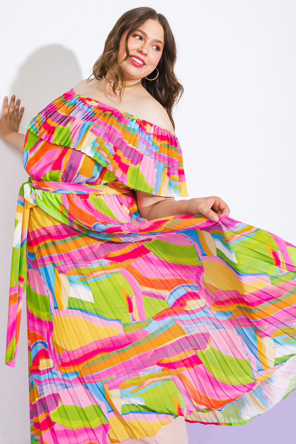 BLOSSOM BOULEVARD WOVEN MIDI DRESS Flying Tomato